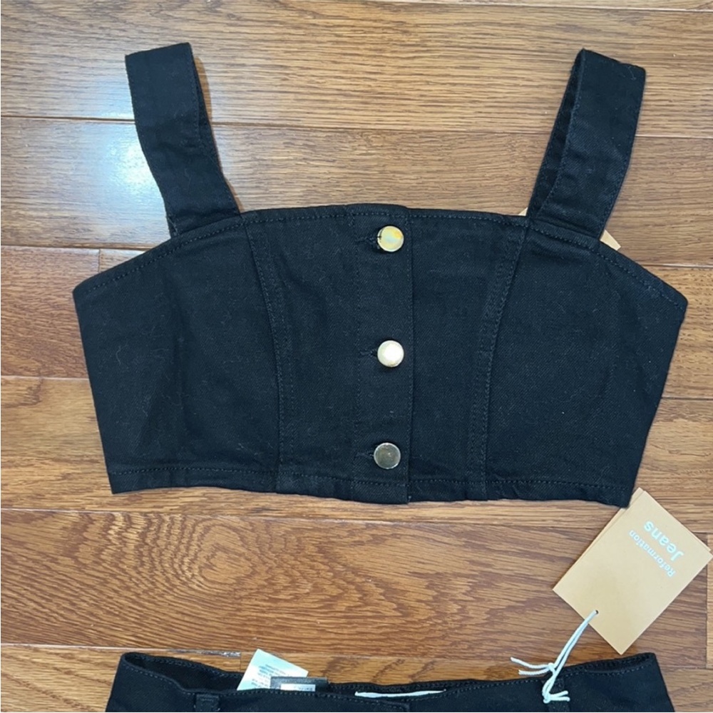 Reformation Chrissy Denim Two Piece- with tags - Picture 6 of 7